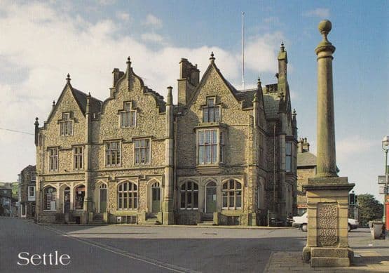 Settle Ribblesdale Town Hall Postcard