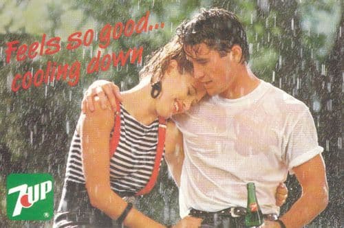 Seven Up 7 Drinks 1980s Rare Advertising Photo Postcard