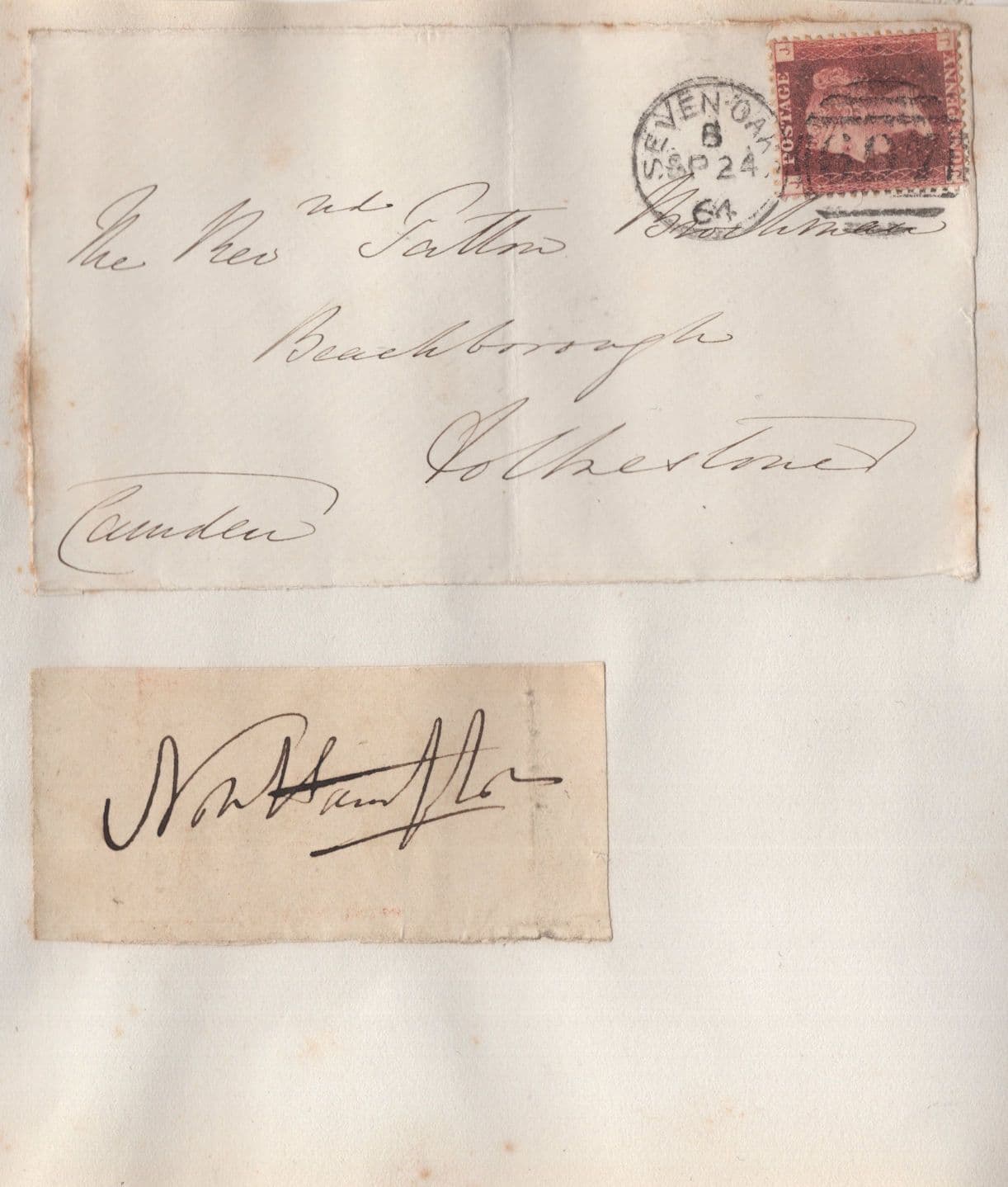 Sevenoaks 1986 Postmark Reverend Priest & Autograph