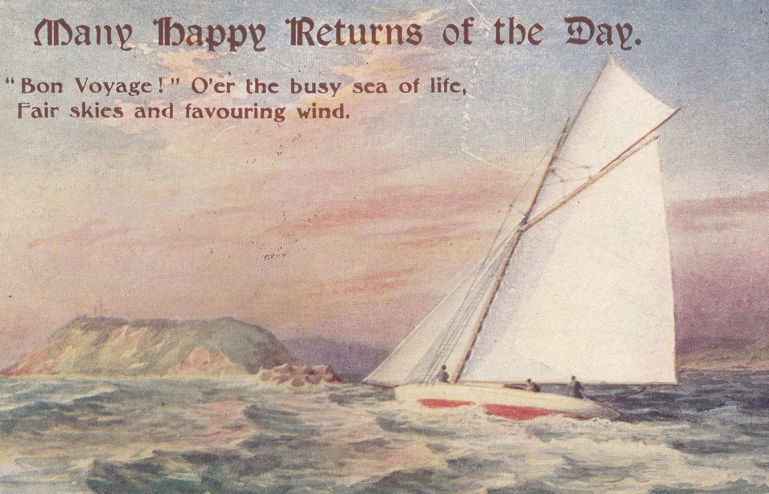 Sevenoaks Kent Sailing Ship WW1 Greetings Postcard