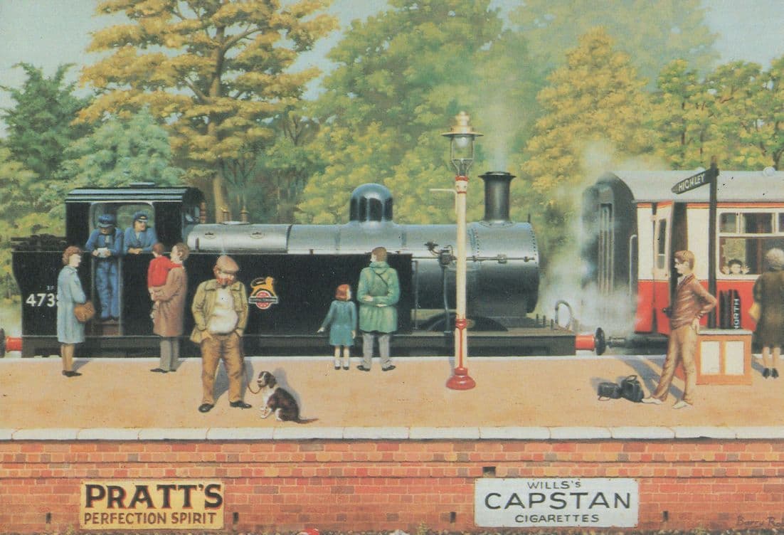 Severn Railway Jinty Capstan Cigarettes Railway Painting Postcard
