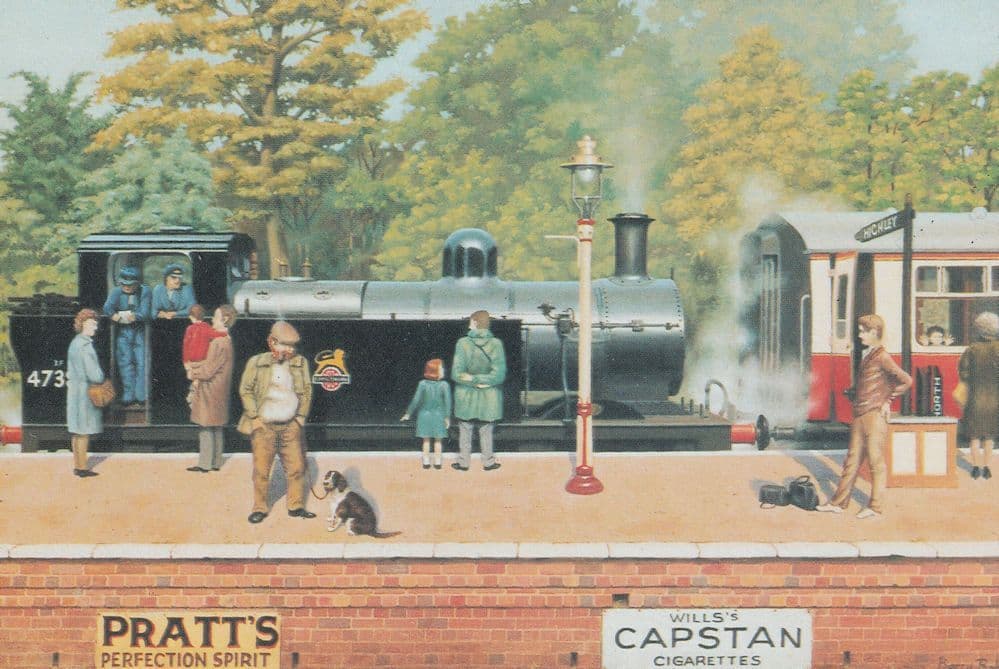 Severn Valley Bewdley Station LMS Capstan Cigarettes Model Train Postcard