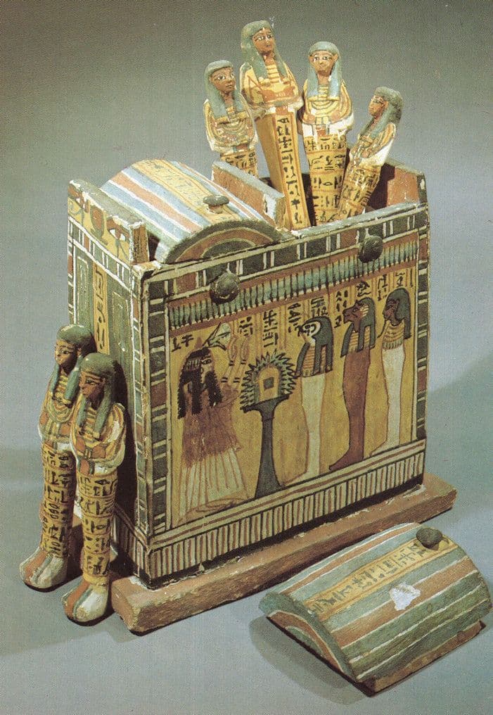 Shabti Box Theban Priestess Henutmehit 19th Dynasty Postcard