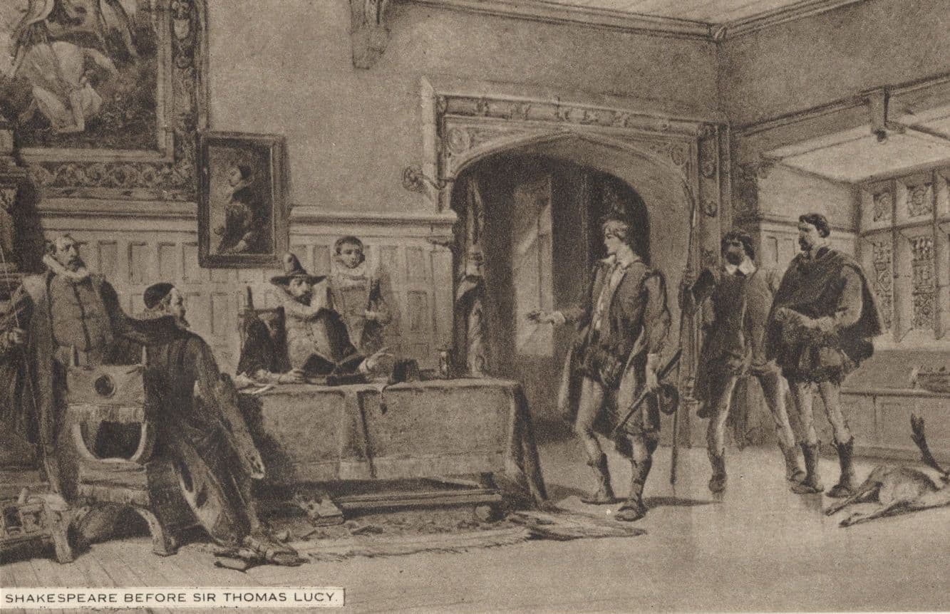 Shakespeare Before Sir Thomas Lucy Antique Tucks Postcard