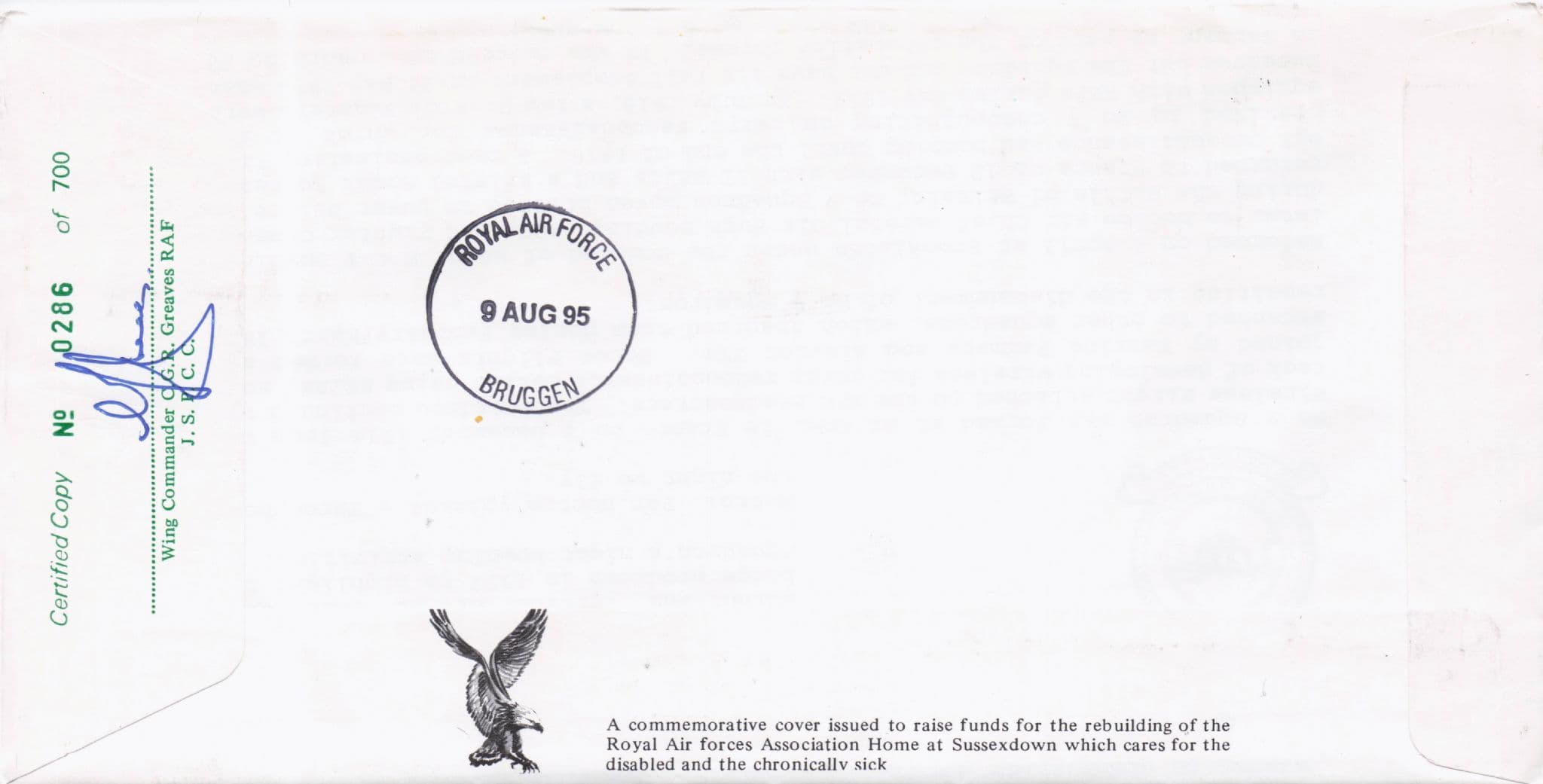 Shakespeare Globe Theatre Military Squadrons Of The Royal Air Force Hand Signed FDC