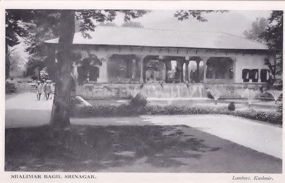 Shalimar Bagh  Srinagar Lambert Kashmir Indian Postcard