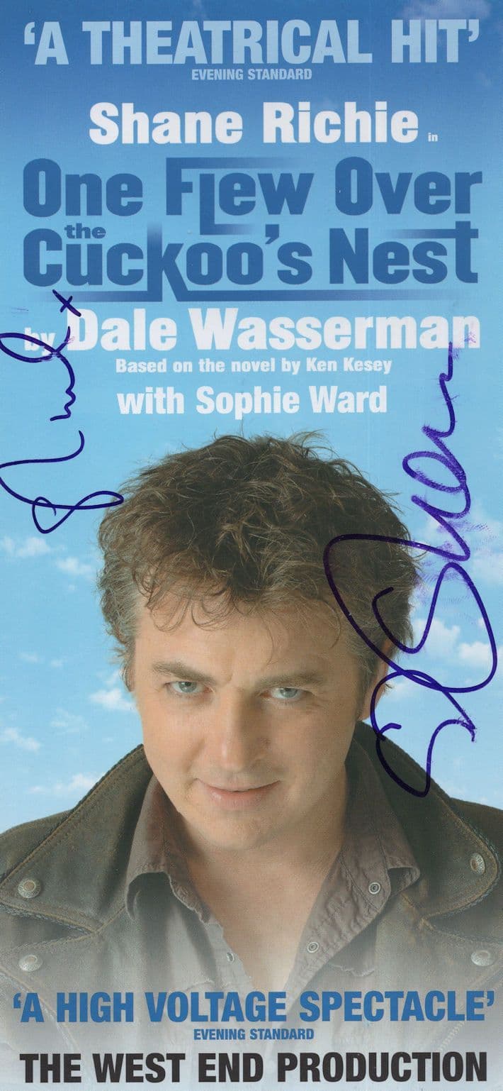 Shane Richie Sophie Ward One Flew Over The Cuckoos Nest Hand Signed Flyer