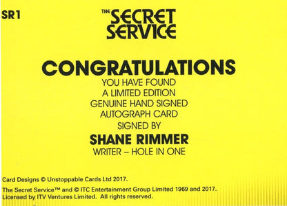 Shane Rimmer Gerry Anderson's The Secret Service Hand Signed Photo Card