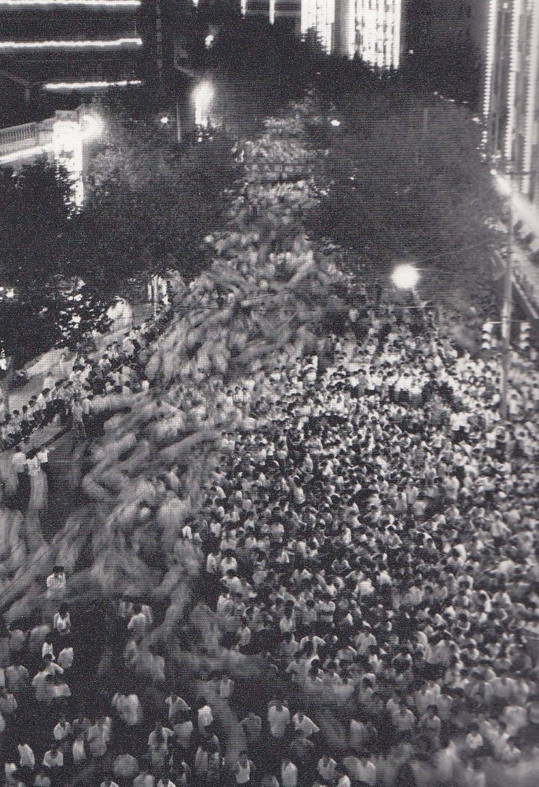 Shanghai National Day March China Procession Photo Postcard
