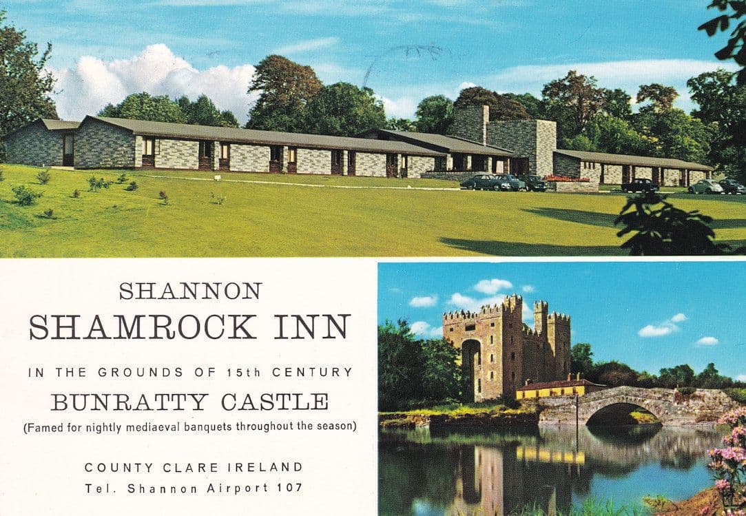 Shannon Shamrock Inn Hotel Bunratty Castle Co Clare Irish Postcard