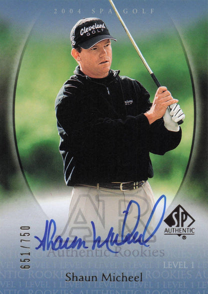 Shaun Micheel Authentic Rookies 2004 Golf SP Hand Signed Autograph Card