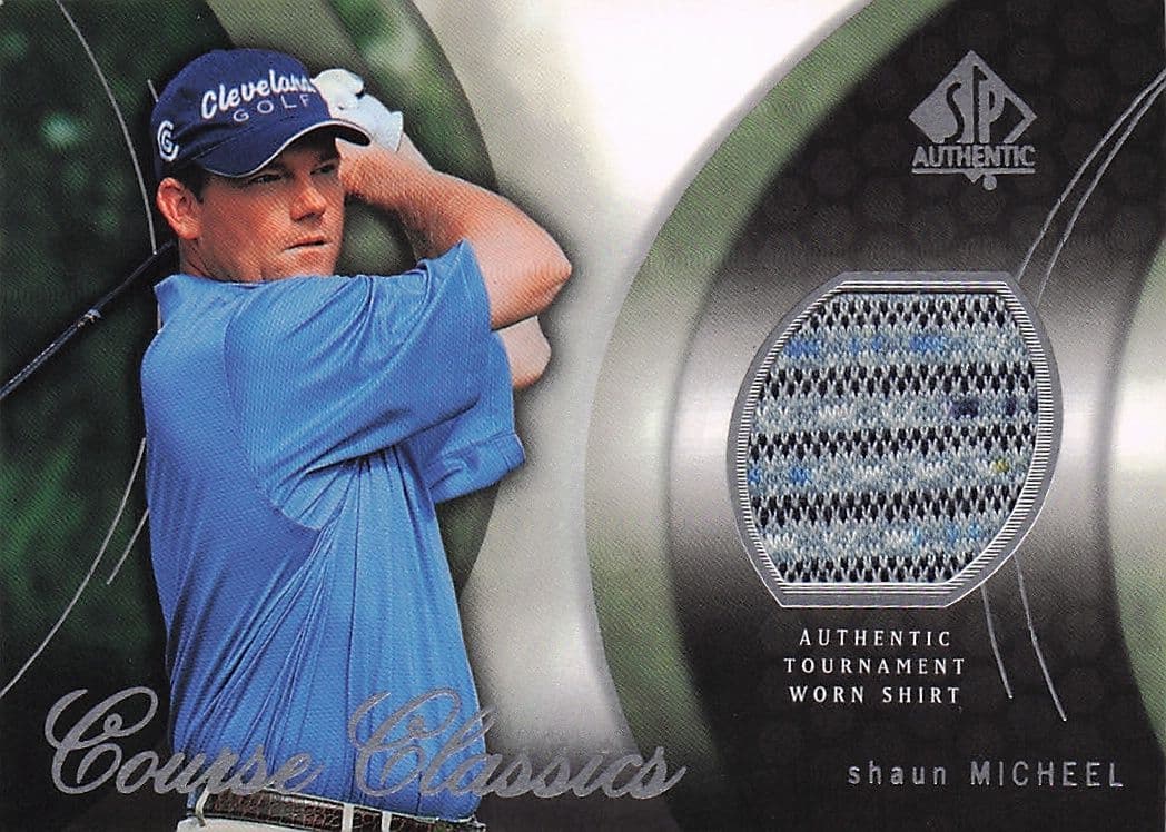 Shaun Micheel Course Classics 2004 Authentic Tournament Upper Deck Golf Shirt Card
