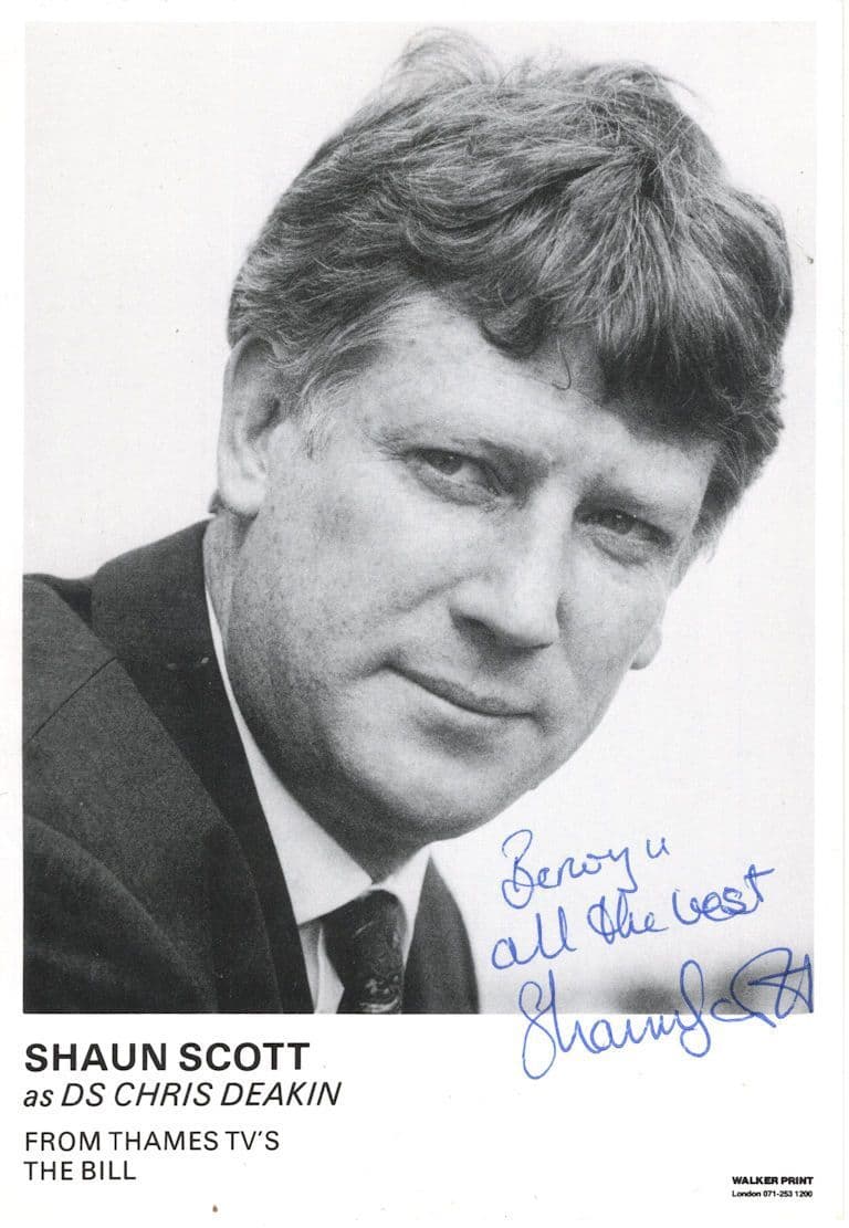 Shaun Scott as DS Chris Deakin The Bill Hand Signed Cast Card Photo