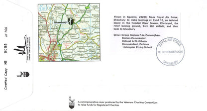 Shawbury RAF Station Timothy Jenner LTD TO 100 Hand Signed Map FDC