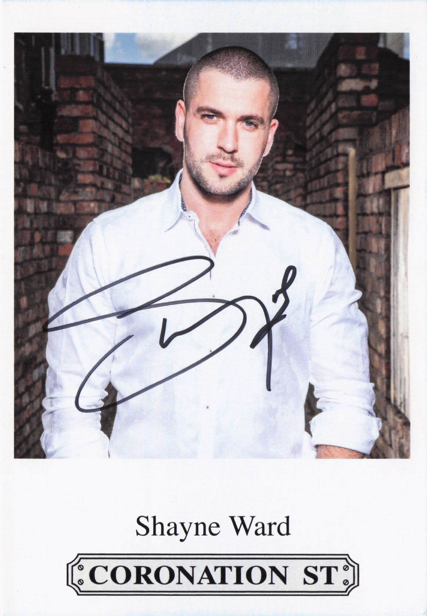 Shayne Ward Coronation Street RARE Hand Signed Cast Photo