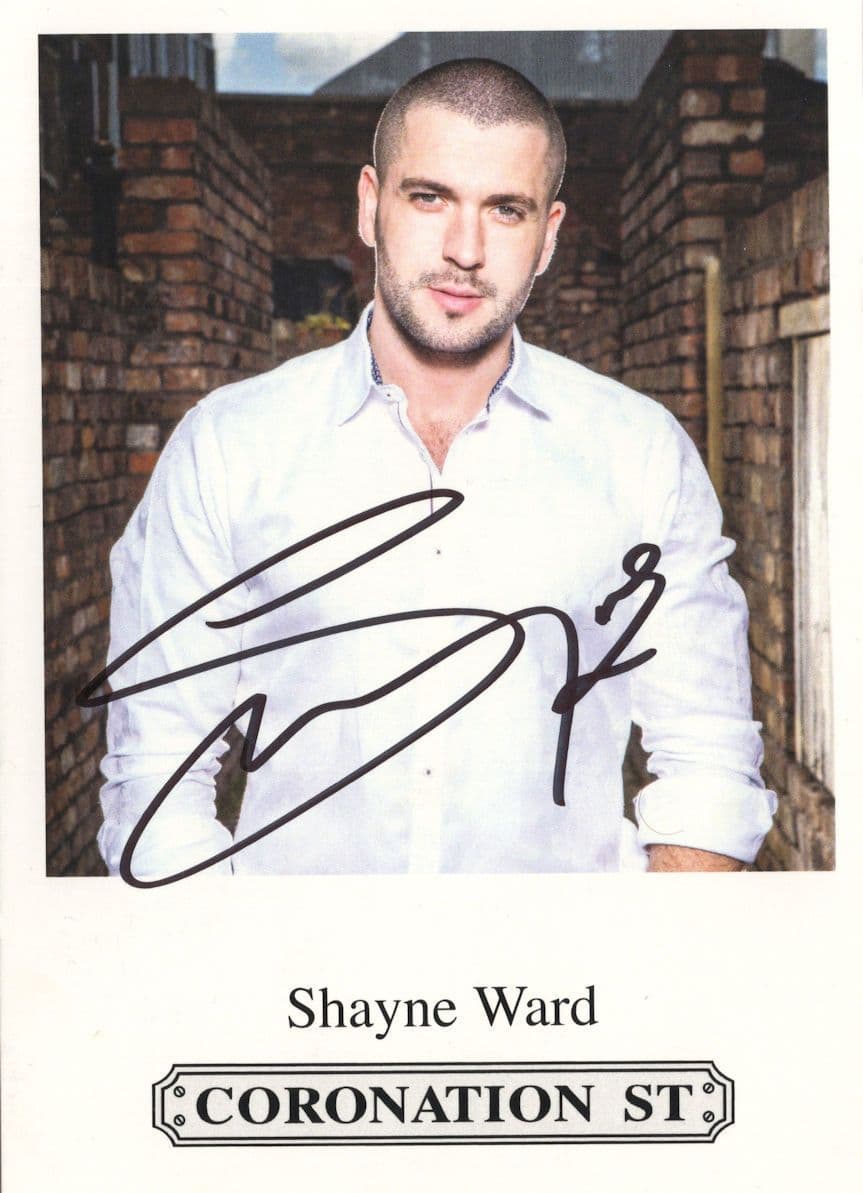 Shayne Ward X-Factor Coronation Street RARE Hand Signed ITV Cast Card Photo