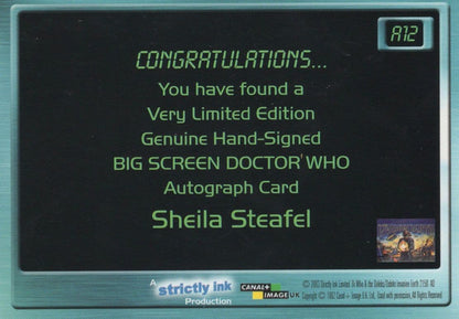 Sheila Steafel Doctor Dr Who Big Screen Film Autograph Photo Card