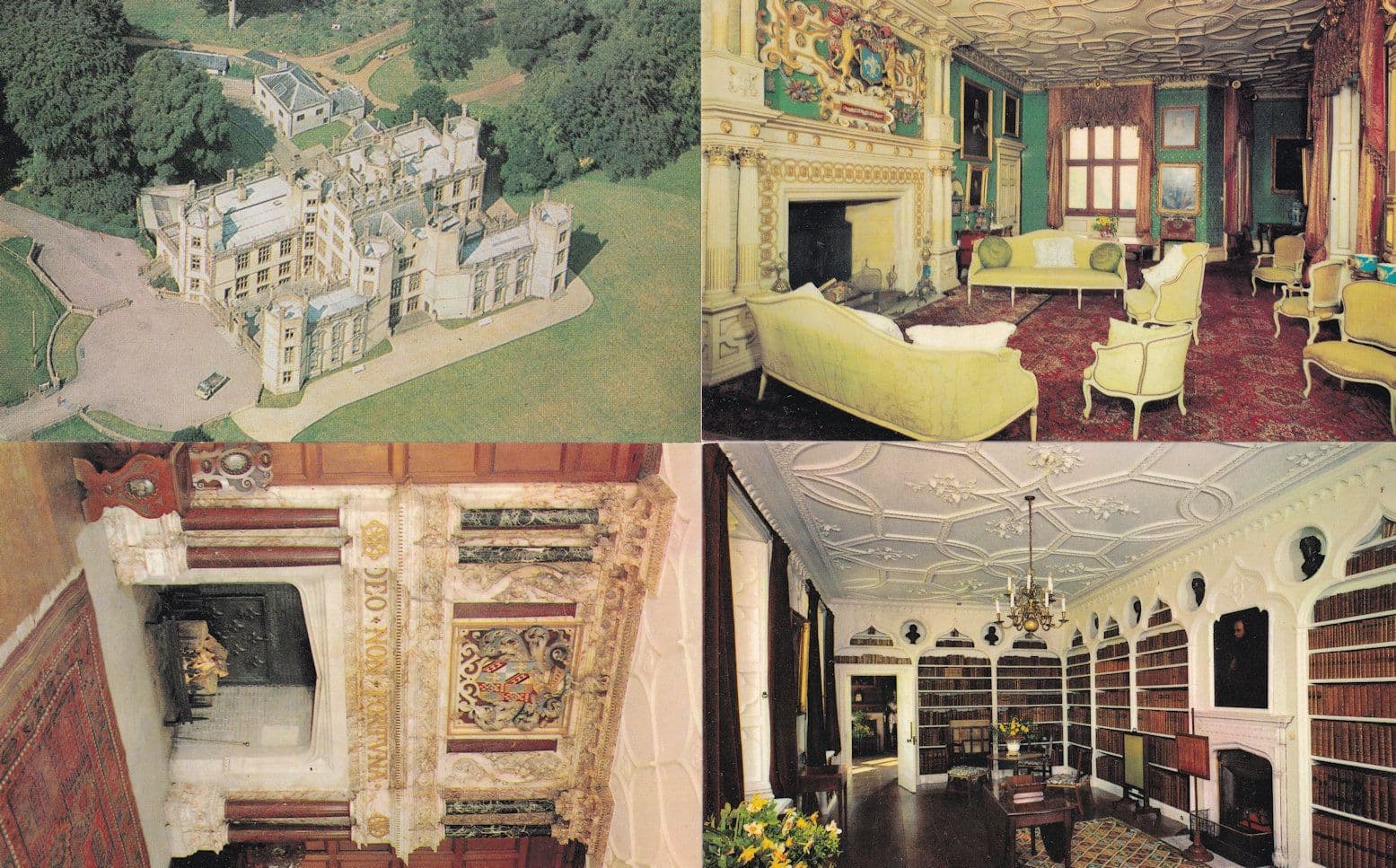 Sherbourne Castle Dorset Drawing Room Fire 4x 1970s Postcard s
