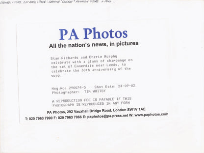 Sheree Murphy Stan Richards 30th Years Of Emmerdale Hand Signed Press Photo