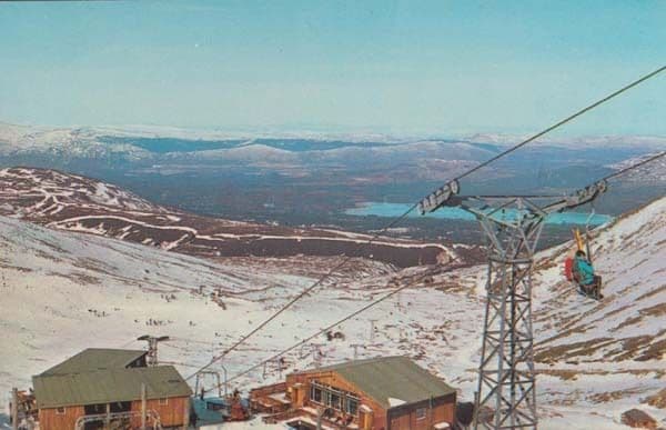 Shieling Restaurant Cairngorms Chairlift Aerial Welsh Postcard Incl Hand Stamp