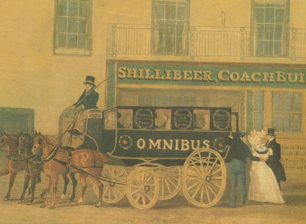 Shillibeer Omnibs London Transport Painting Postcard