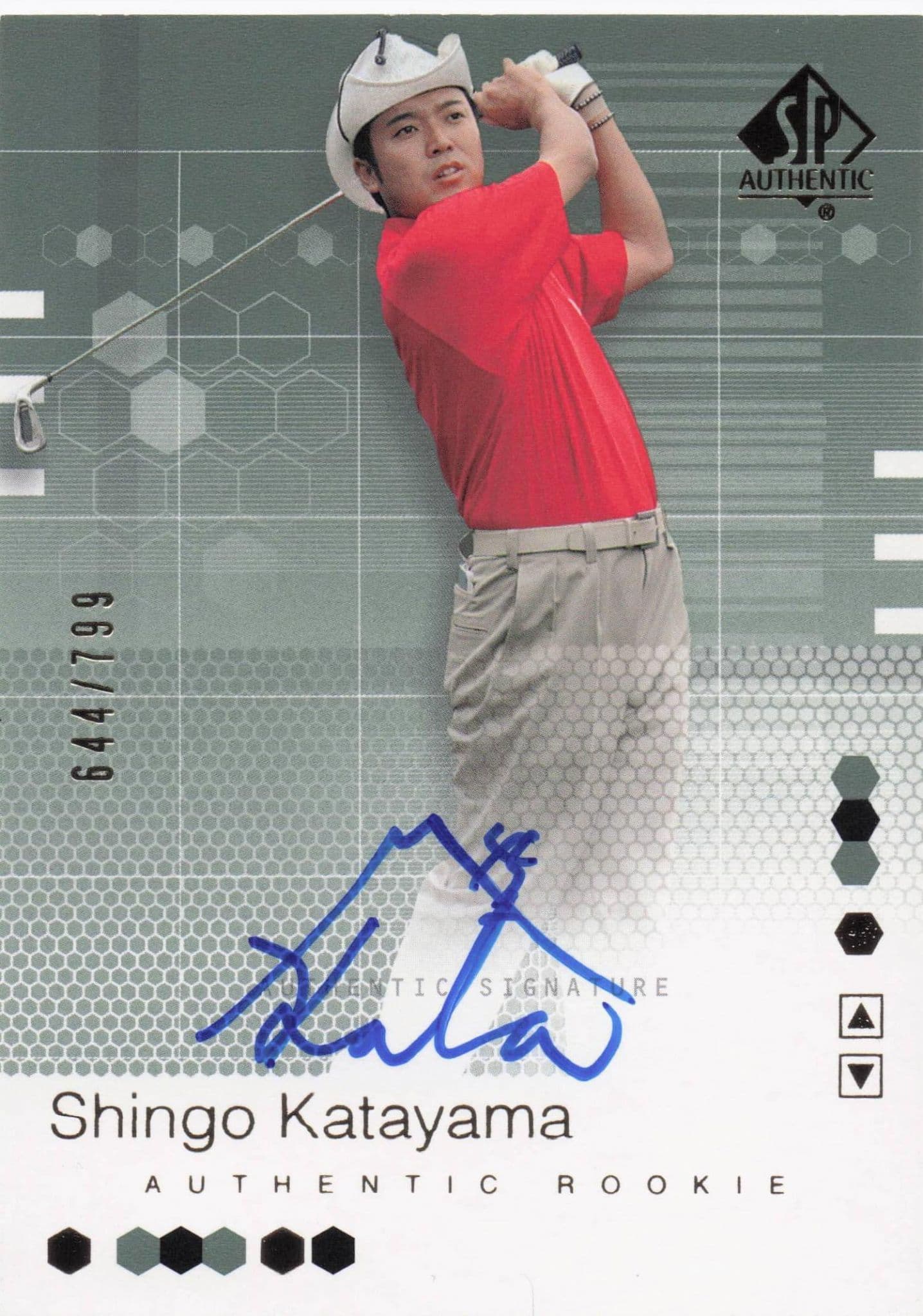 Shingo Katayama Authentic Rookie 2002 Golf SP Hand Signed Autograph Card