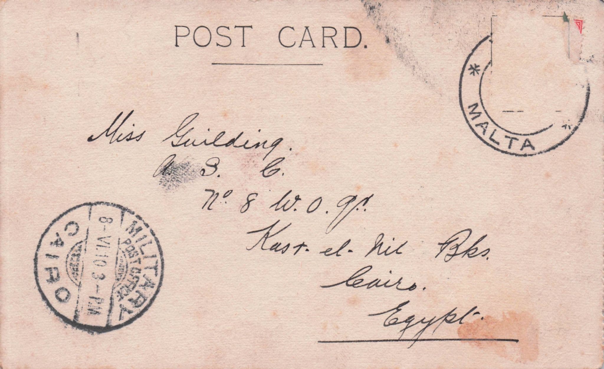 Ship Deck Games P&O Ferry Cairo Military Frank 1910 Postcard