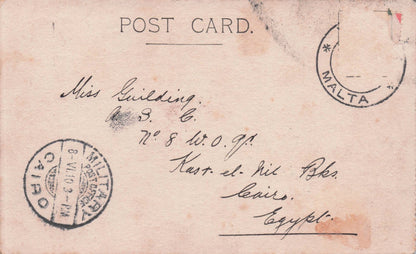 Ship Deck Games P&O Ferry Cairo Military Frank 1910 Postcard