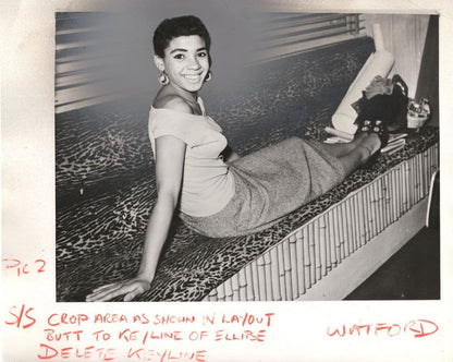 Shirley Bassey At 18 Years Old Rare Large Vintage Press Photo