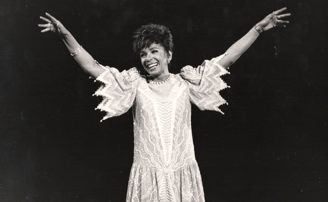 Shirley Bassey at London Albert Hall Fashion Aid 1985 Press Photo