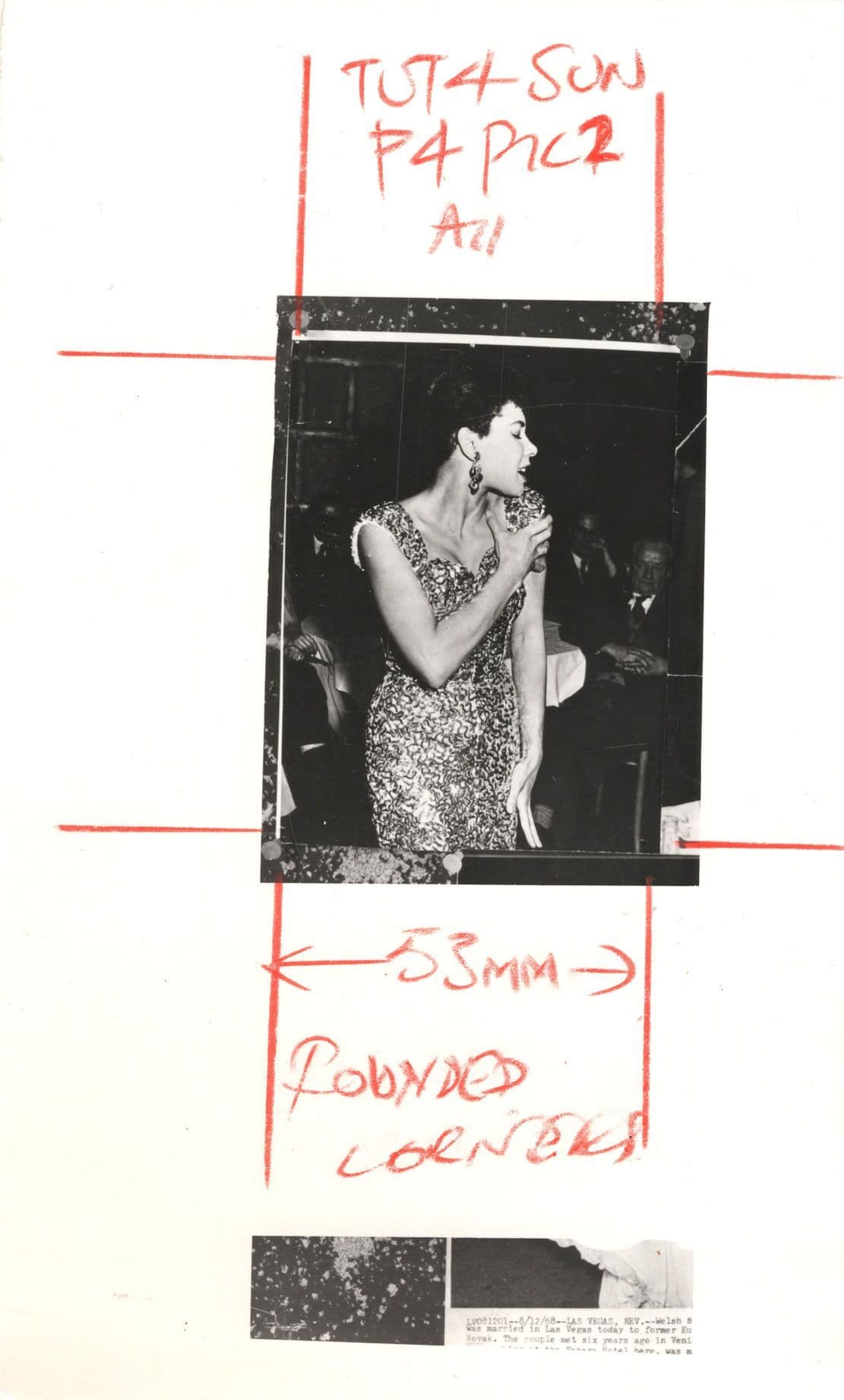 Shirley Bassey Live On Television 1972 Old Rare Press Photo