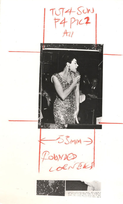 Shirley Bassey Live On Television 1972 Old Rare Press Photo