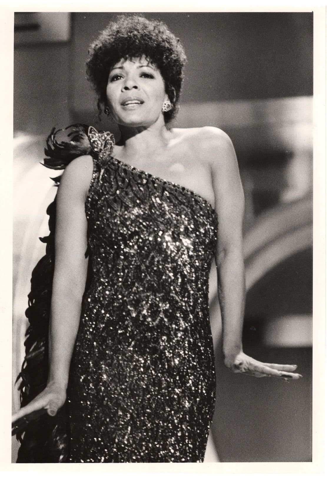 Shirley Bassey Live On Television in Christmas 1985 10x8 Rare ATV Press Photo