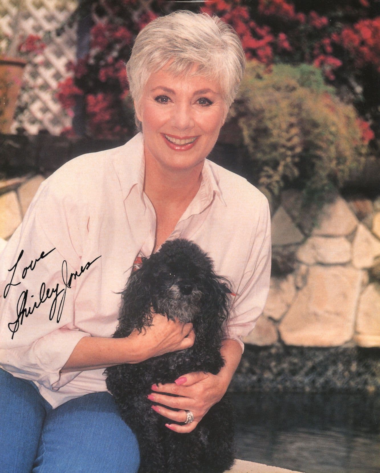Shirley Jones The Partridge Family & Pet Dog 10x8 Hand Signed Photo