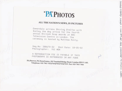Shirley Stelfox Emmerdale 2002 TV Soap Awards 8x6 Hand Signed Press Photo