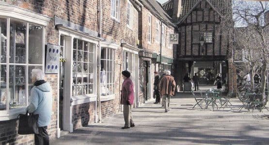 Shiva China Plate Glass Shop in Minster Gates York Large Postcard