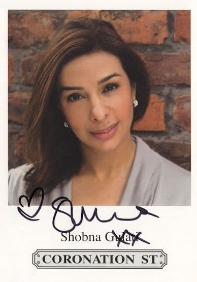 Shobna Gulati Coronation Street ITV Hand Signed Cast Card Photo