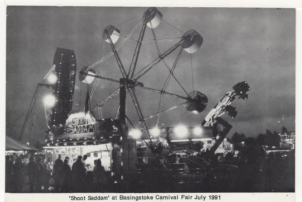 Shoot Saddam Hussein Basingstoke Theme Park Ride Postcard