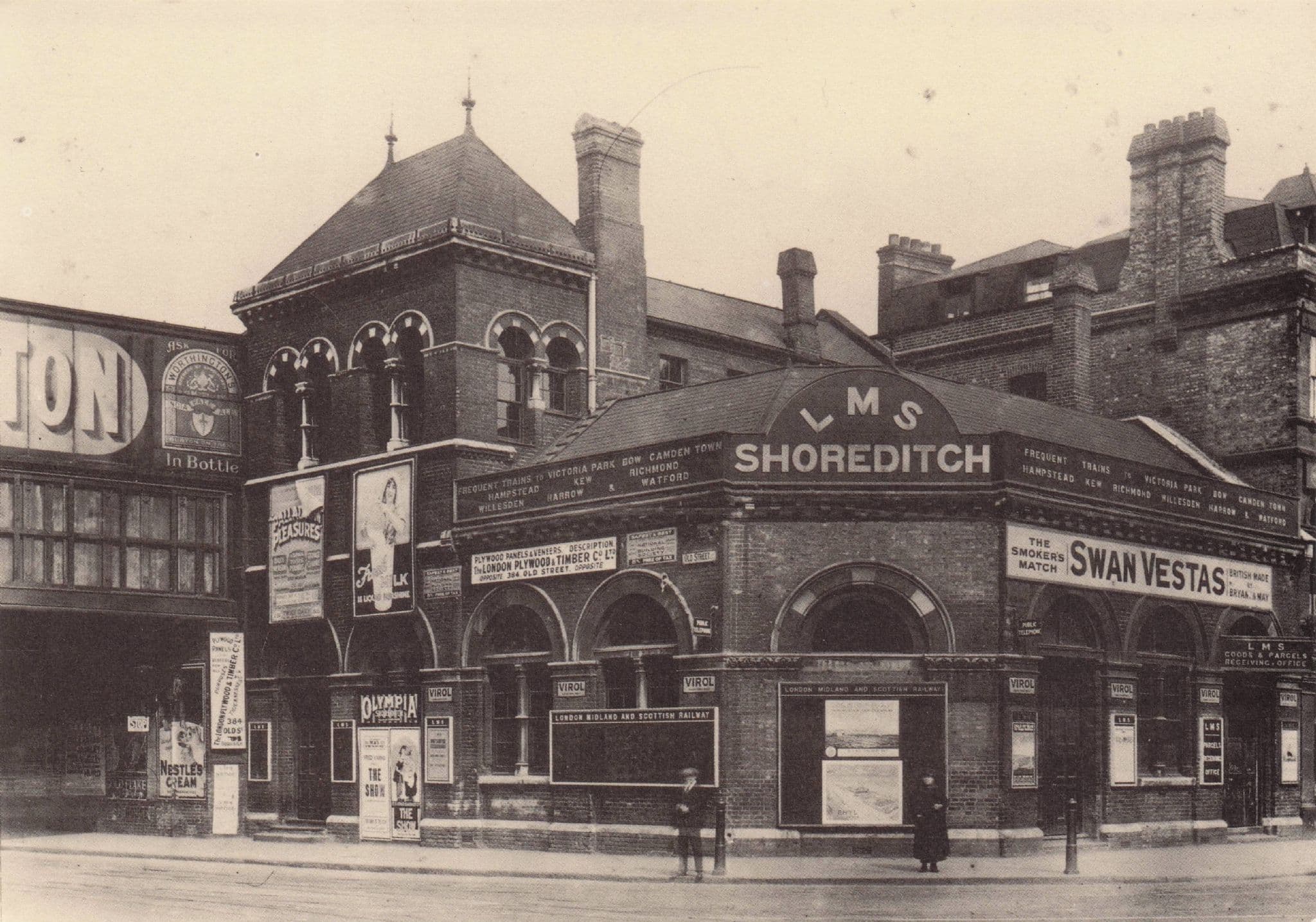 Shoreditch 1926 Railway Train Station Hackney London Photo Postcard