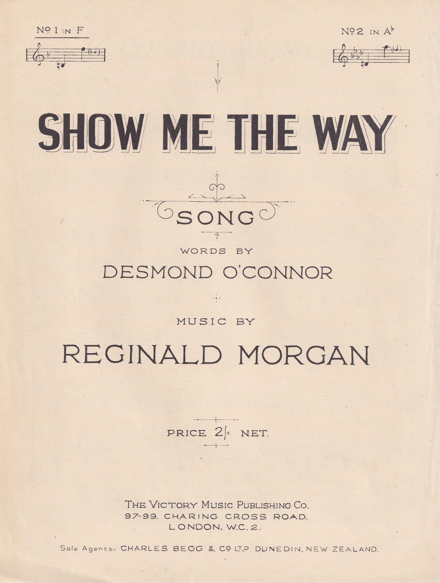 Show Me The Way Reginald Morgan Olde Sheet Music