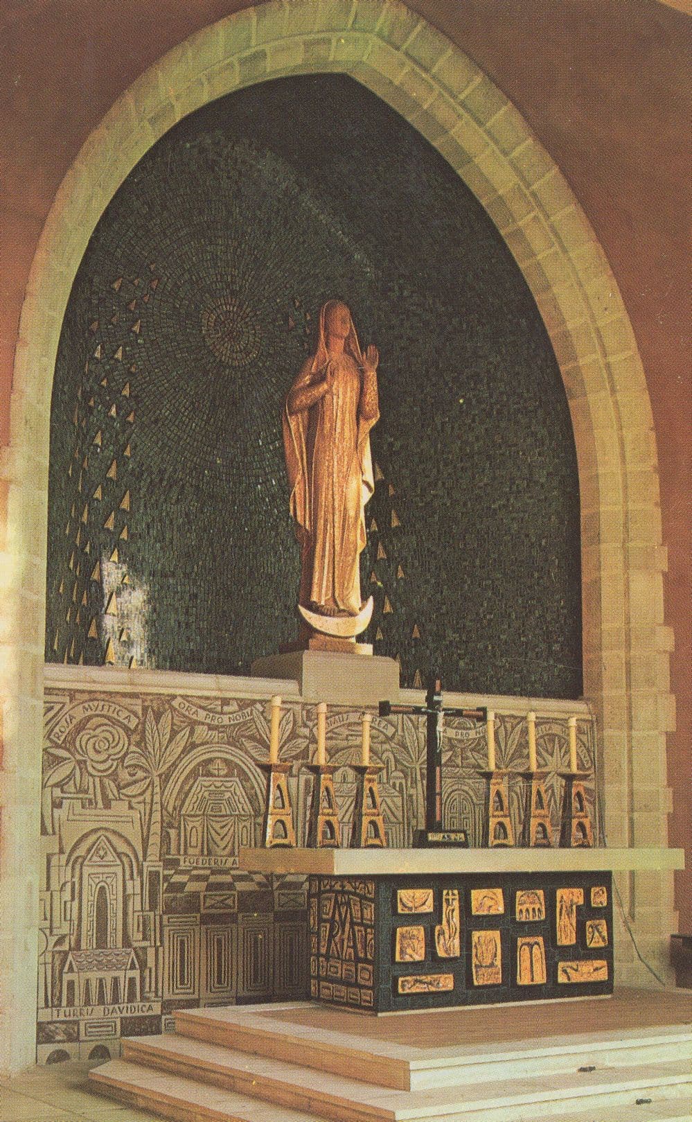 Shrine Of The Assumption Virgin Mary Aylesford Kent Postcard