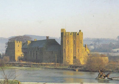 Shropshire Castle River Manor Cider Making Scary Mural Architecture 4 Postcard s