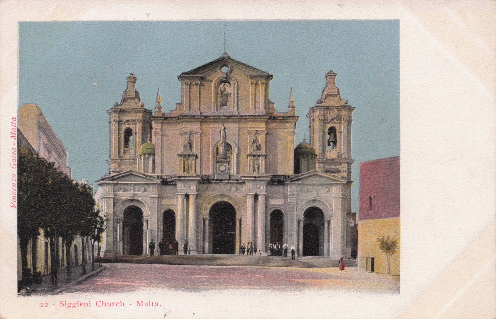 Siggieni Church Malta Antique Postcard