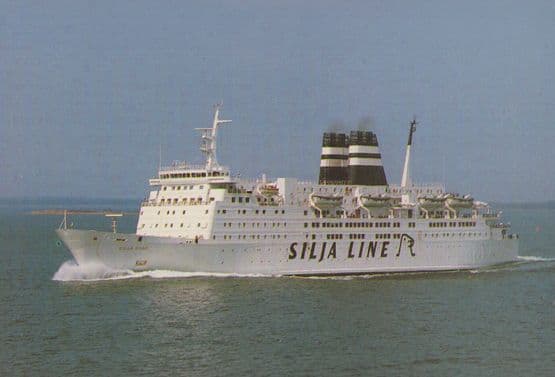 Silja Star Ship Bore Line Stockholm Helsinki Service Postcard