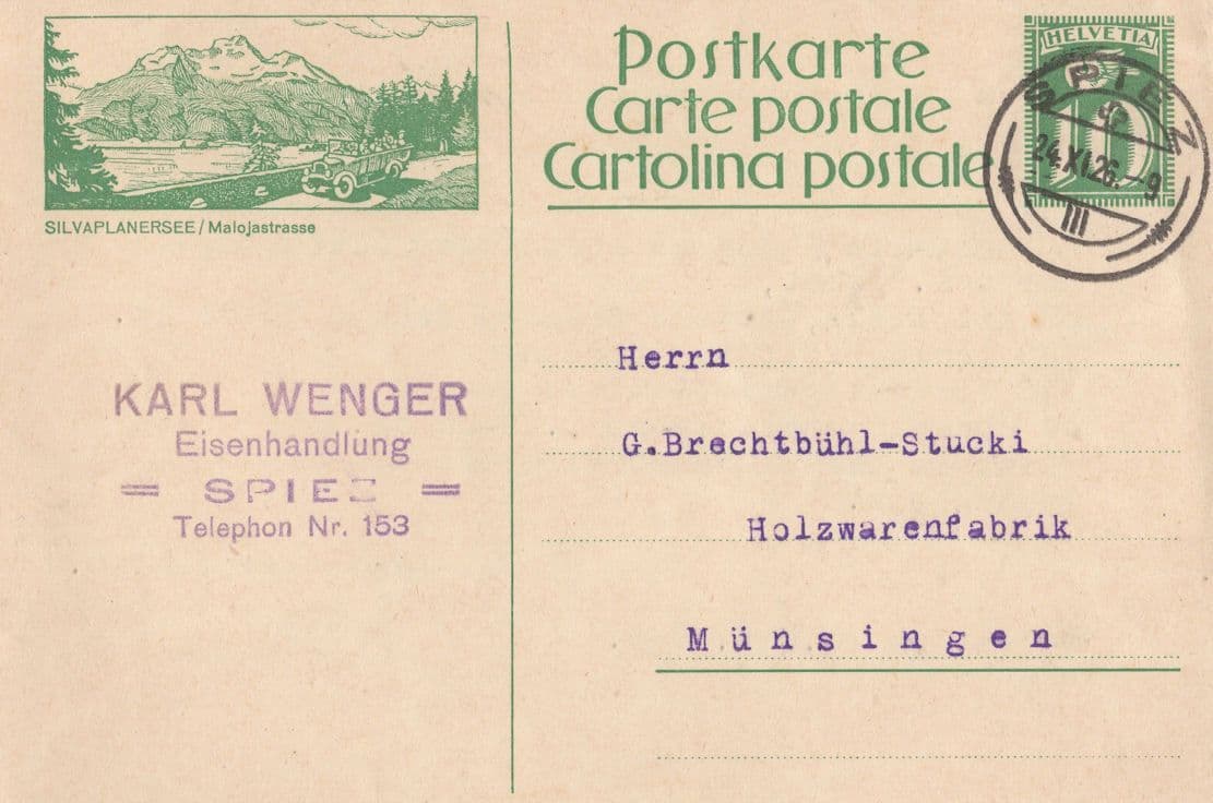 Silvaplanersee Mallets Axe Swiss Ski Tools Switzerland Old Postcard