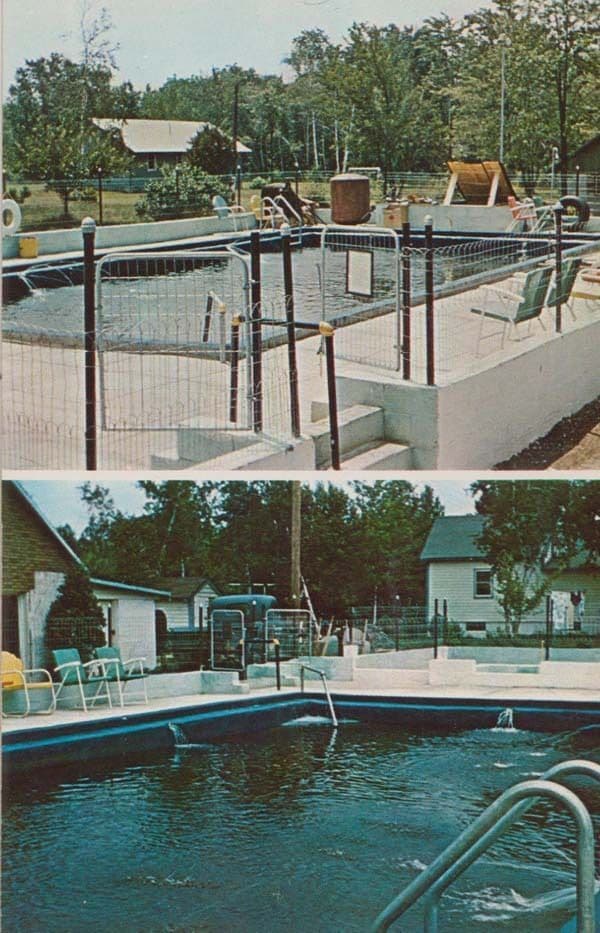 Silver Birches Swimming Pool Monroe New York Postcard