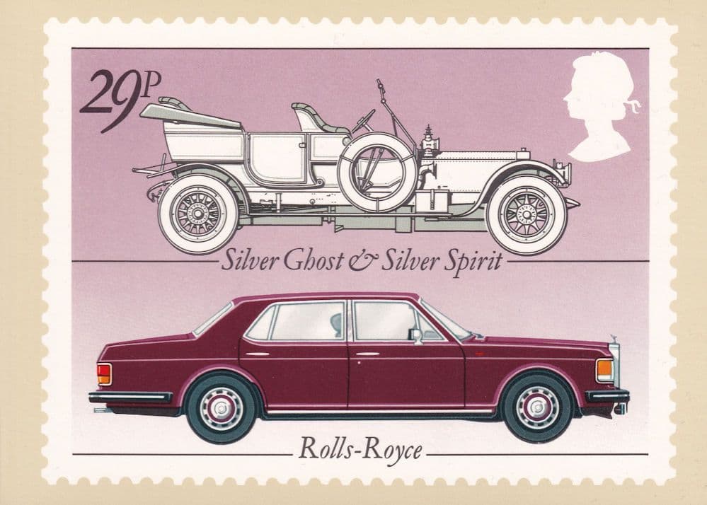 Silver Ghost Rolls Royce Car Rare PHQ Postcard
