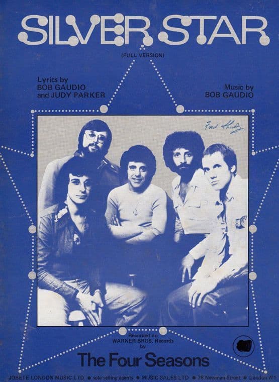 Silver Star The Four Seasons 1970s Sheet Music