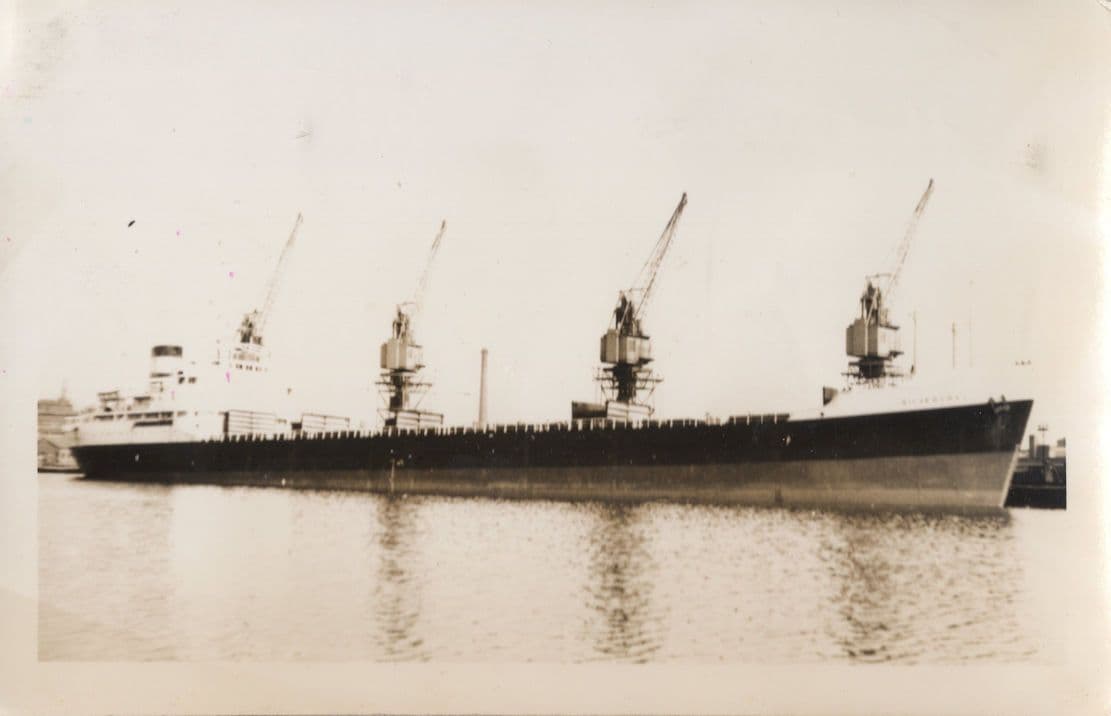 Silvercrag Motor Vessel Carrier Ship in 1957 Vintage Photo