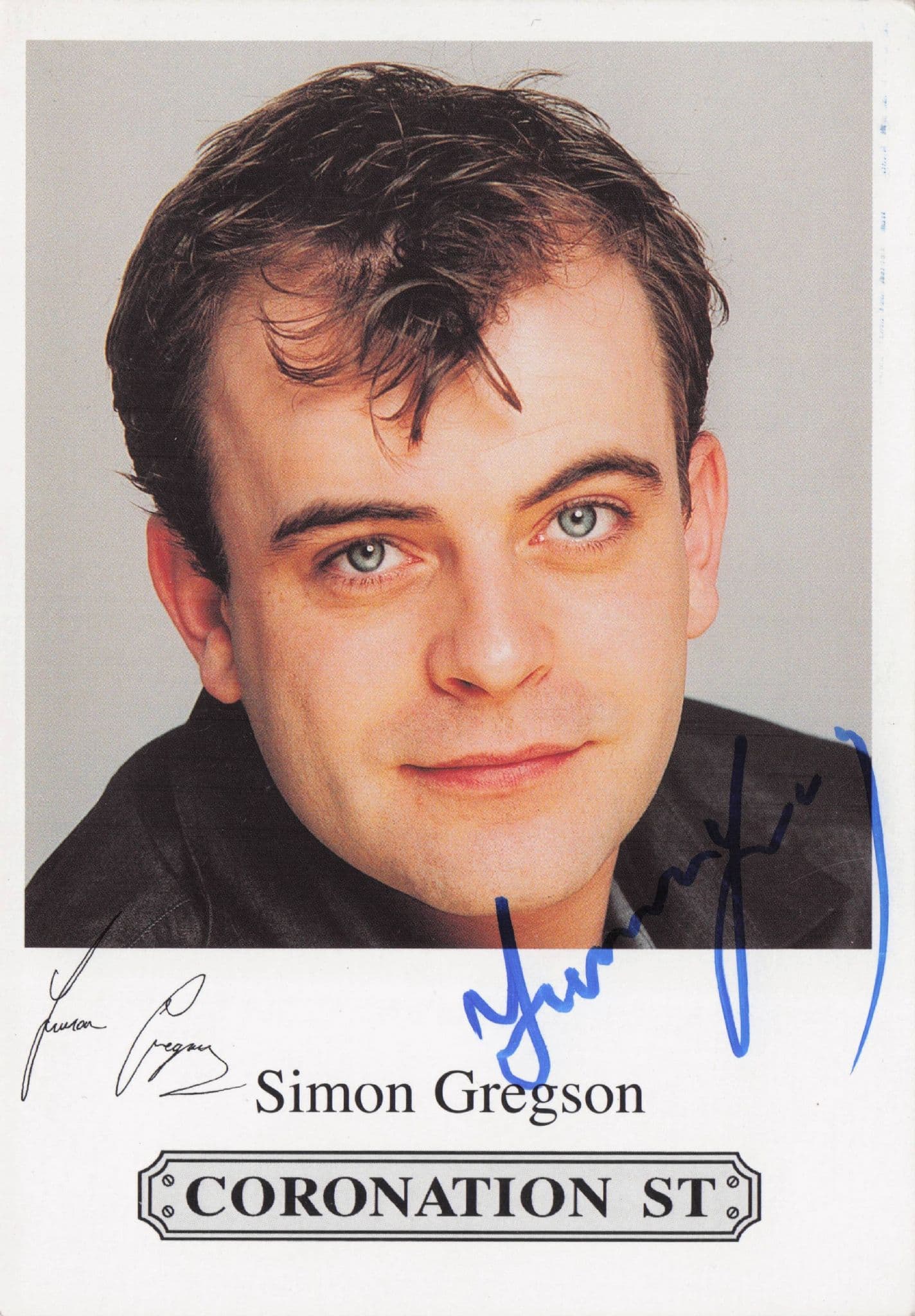 Simon Gregson Coronation Street Hand Signed Cast Card Photo